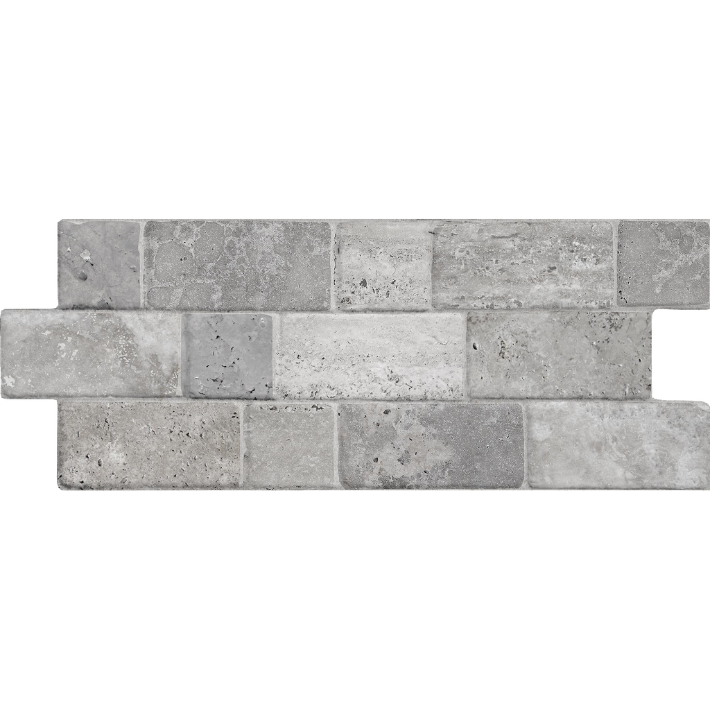 Travertine Modular Grey Textured Tile