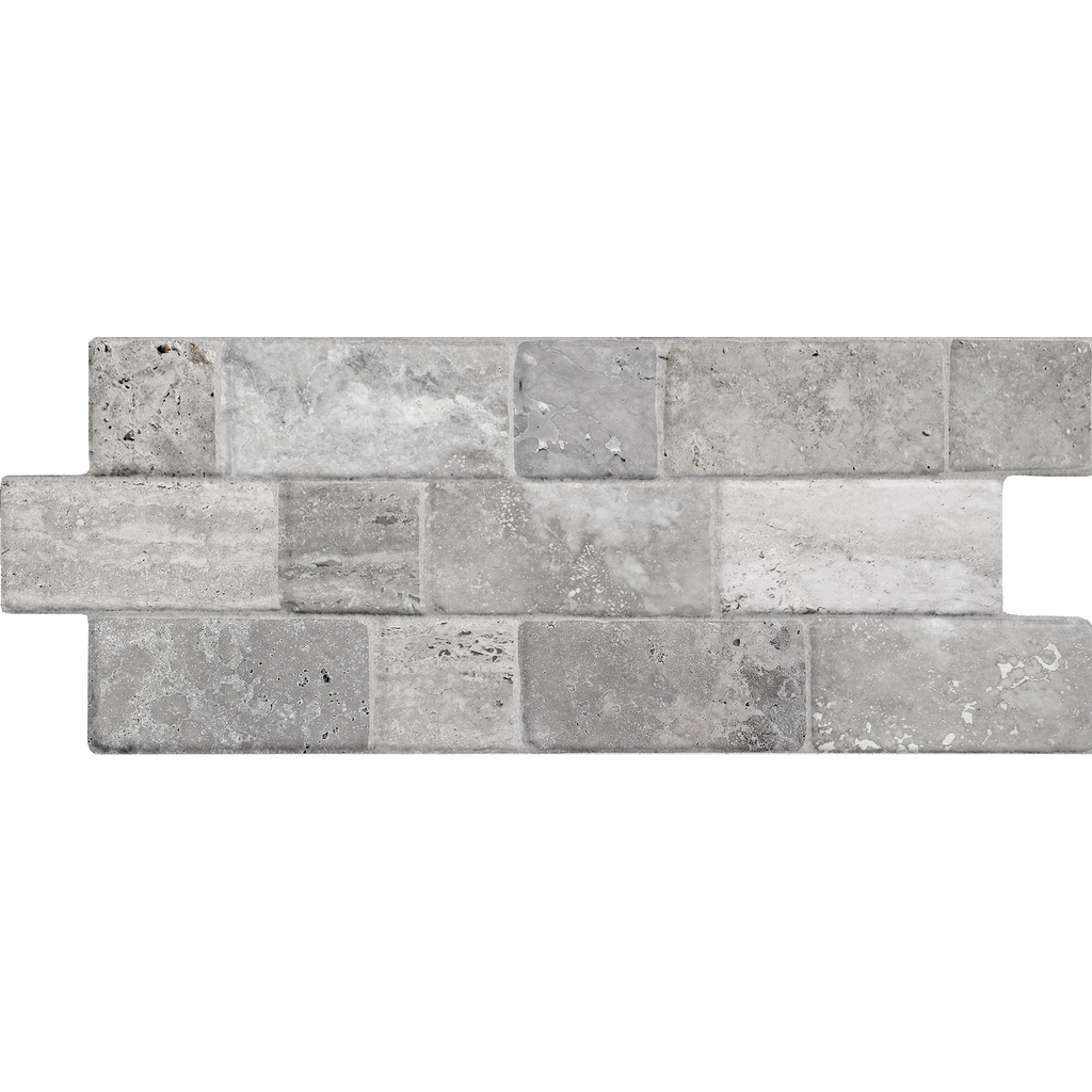 Travertine Modular Grey Textured Tile