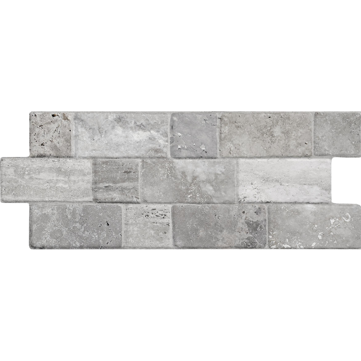 Travertine Modular Grey Textured Tile