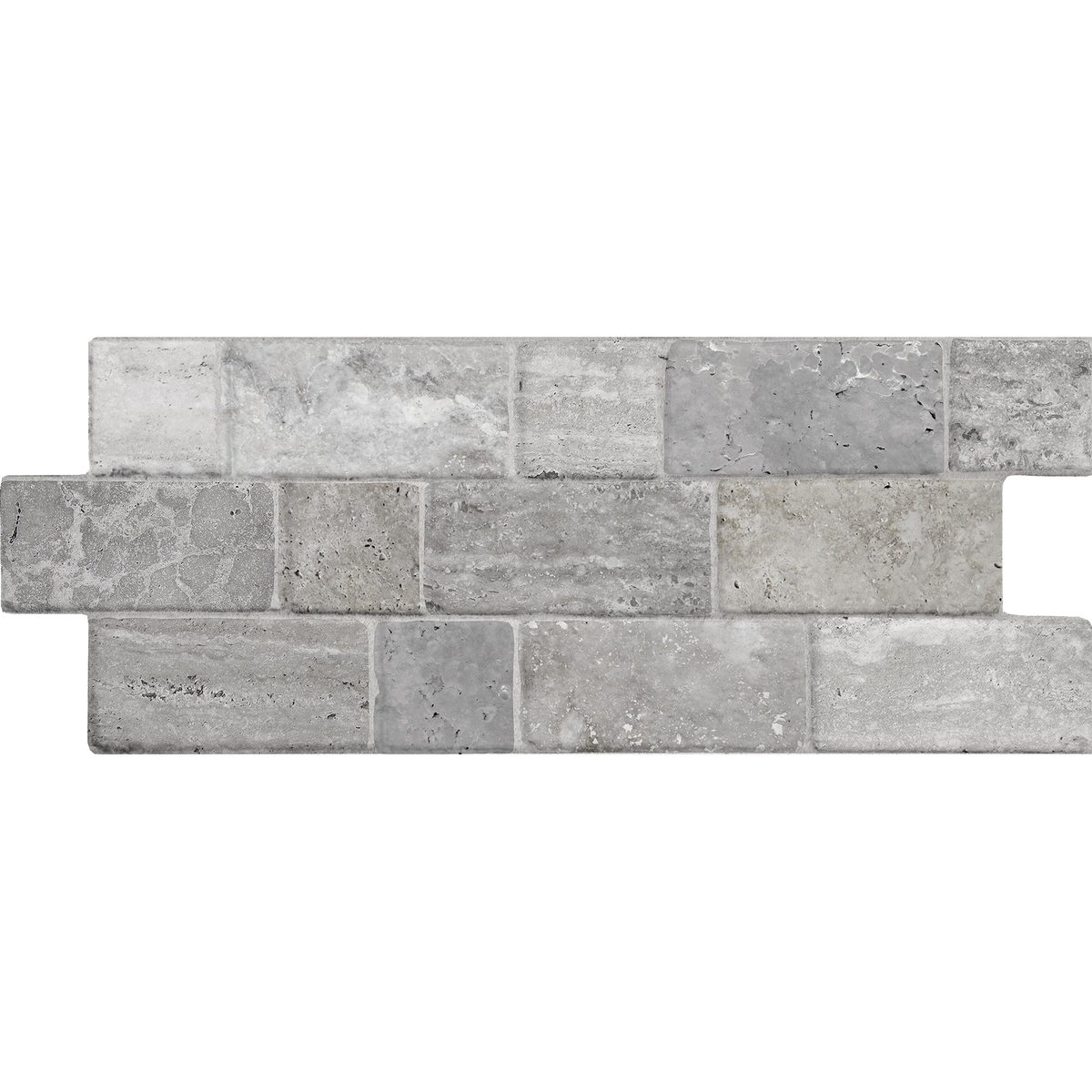 Travertine Modular Grey Textured Tile