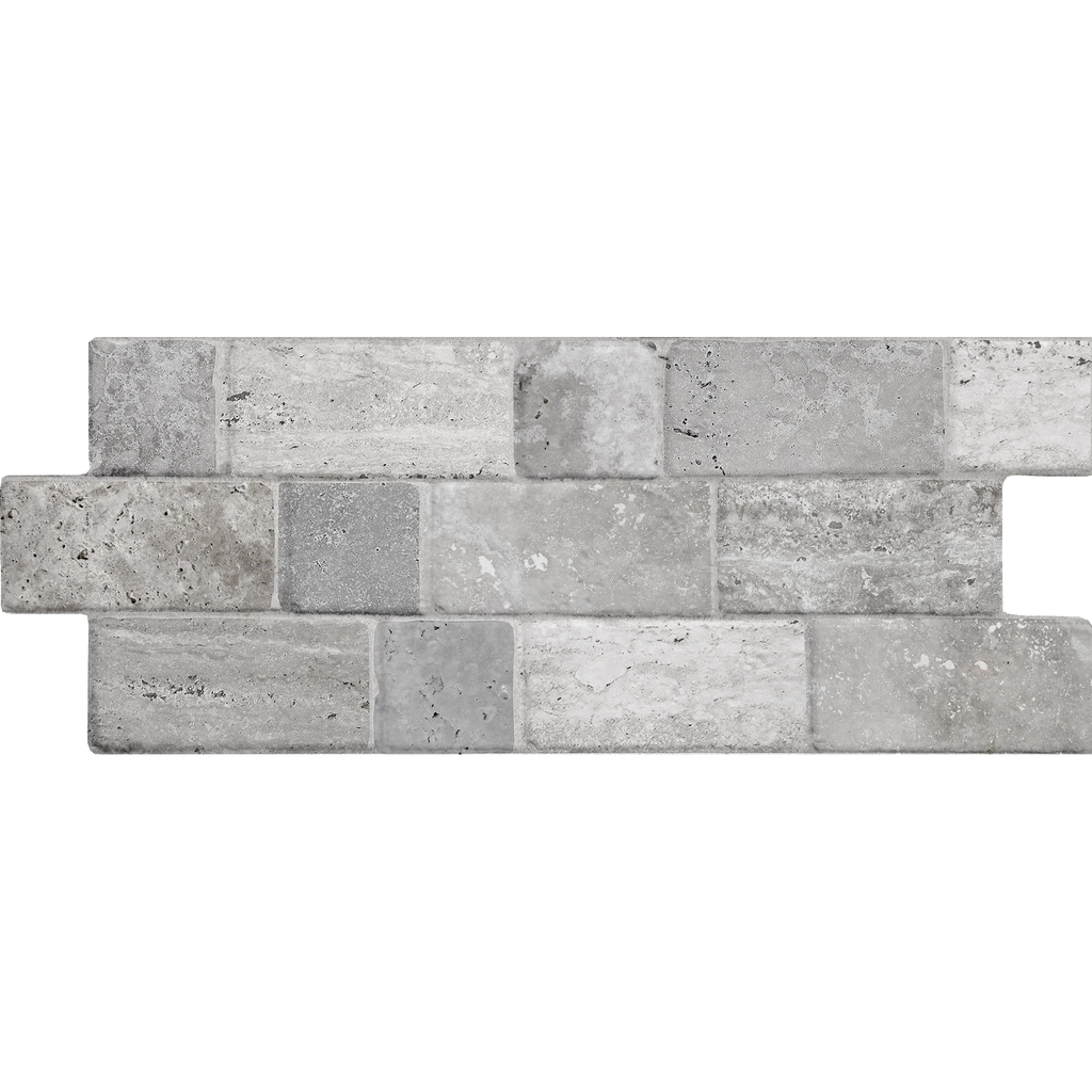 Travertine Modular Grey Textured Tile