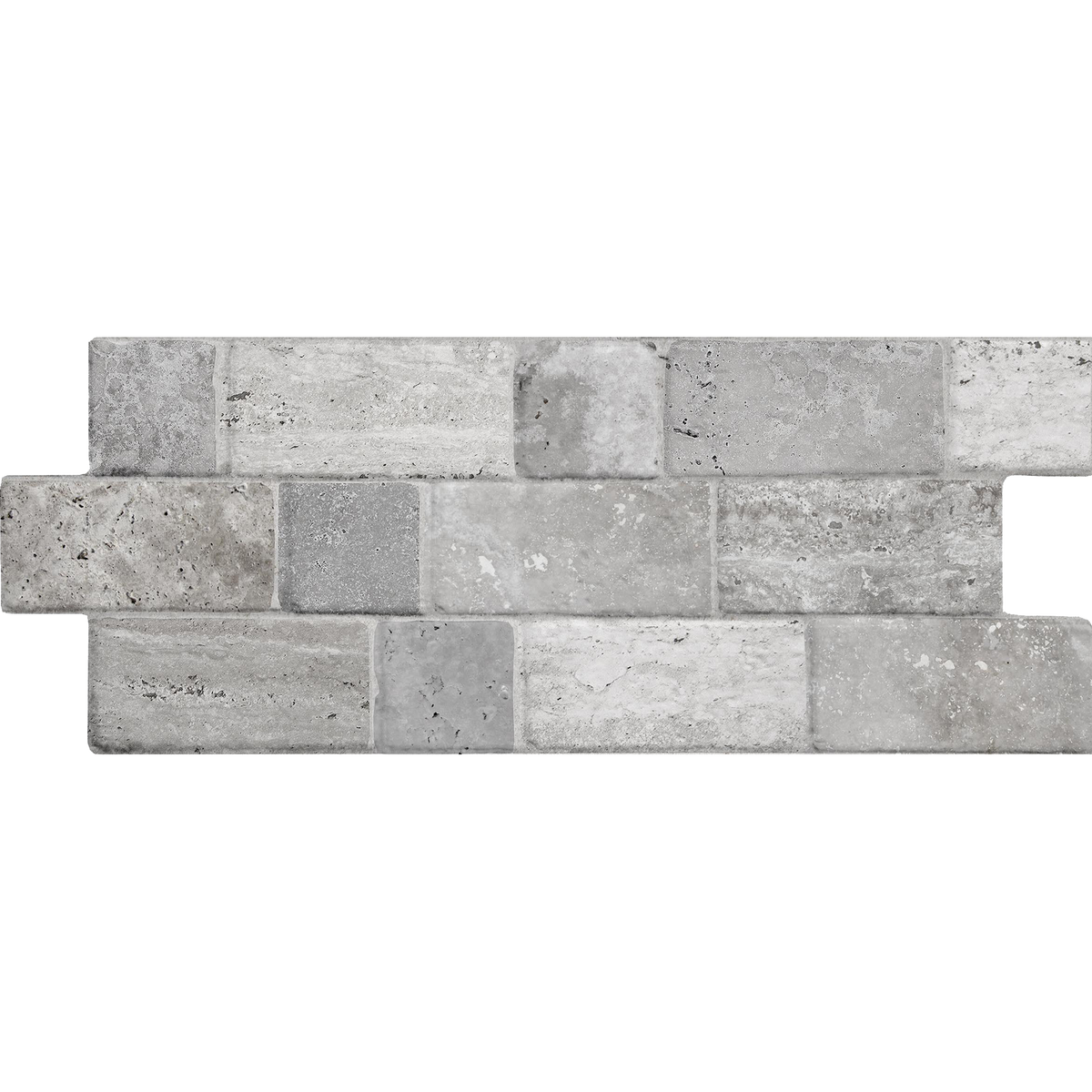 Travertine Modular Grey Textured Tile