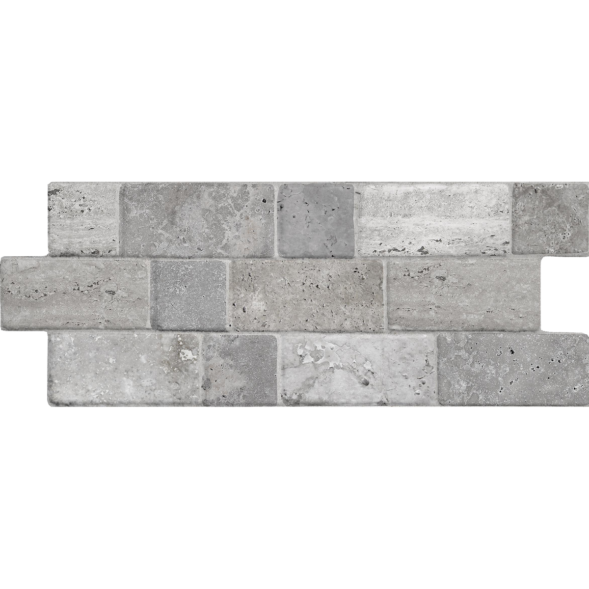 Travertine Modular Grey Textured Tile