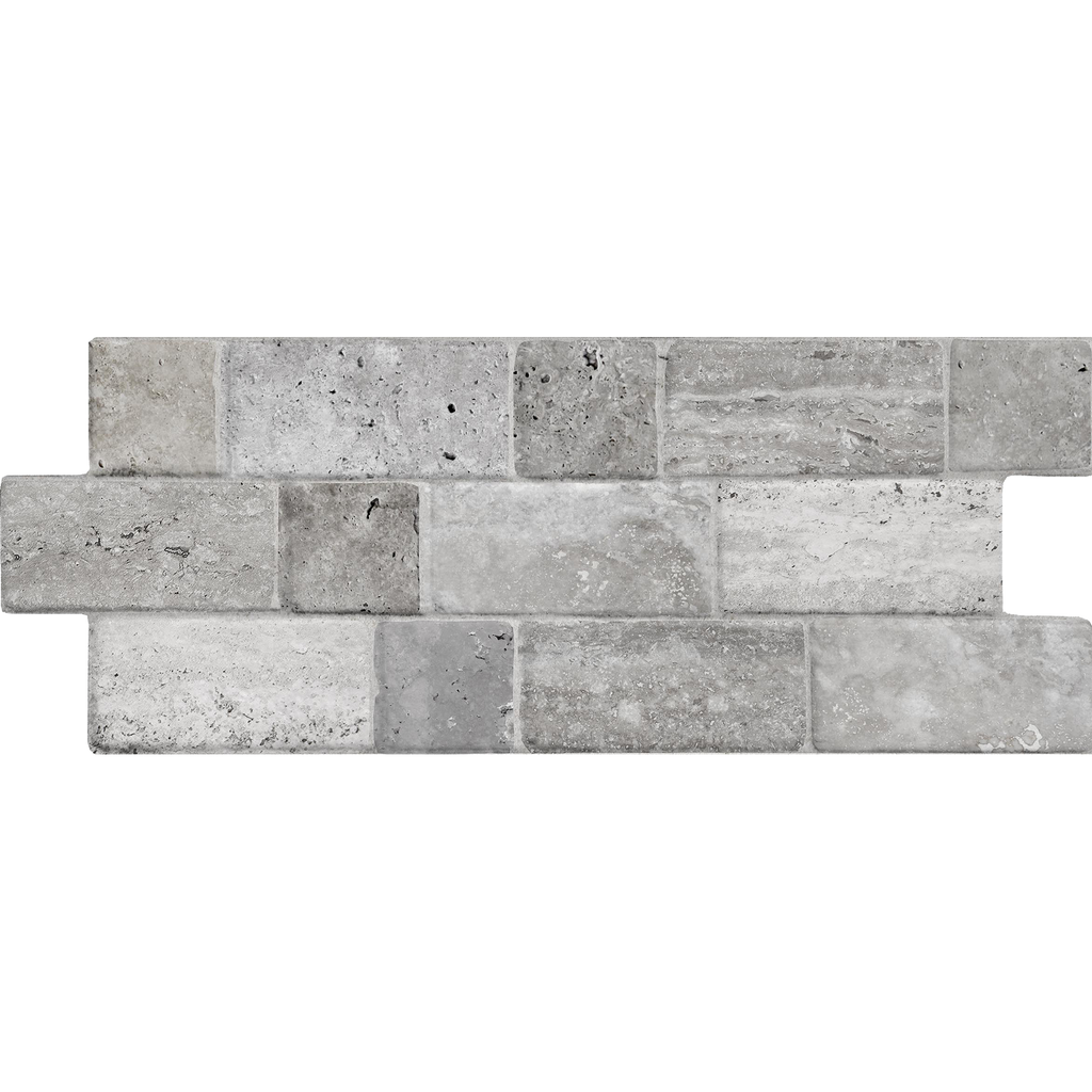Travertine Modular Grey Textured Tile
