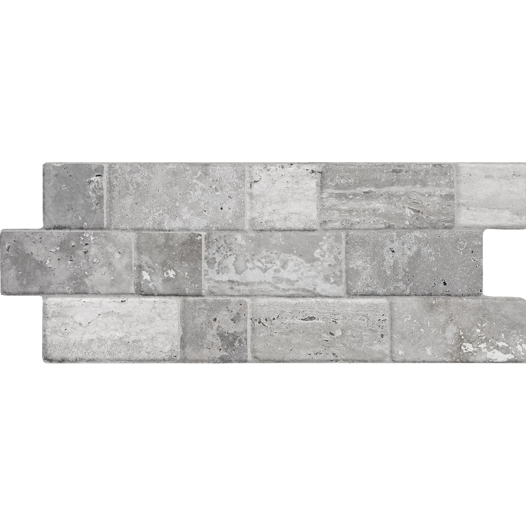 Travertine Modular Grey Textured Tile