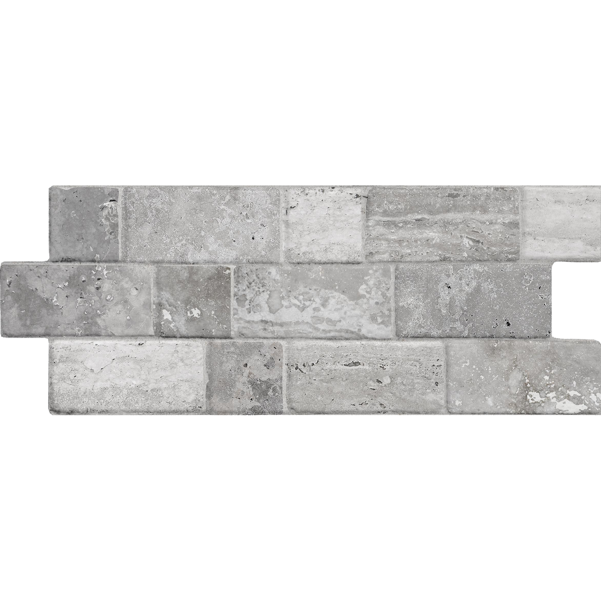 Travertine Modular Grey Textured Tile