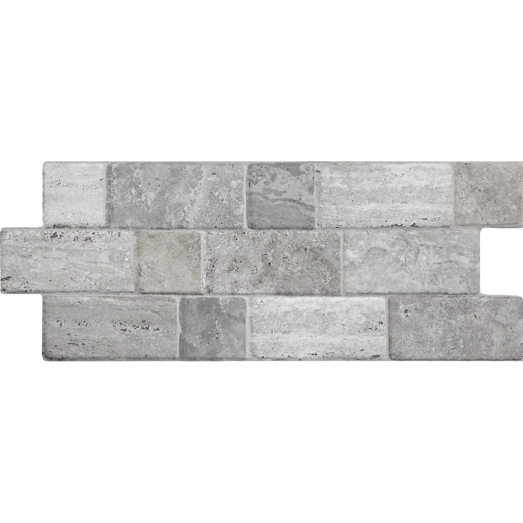 Travertine Modular Grey Textured Tile