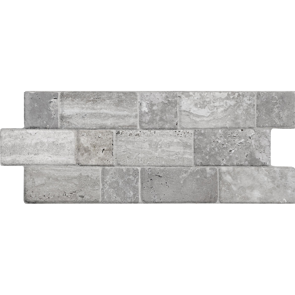 Travertine Modular Grey Textured Tile