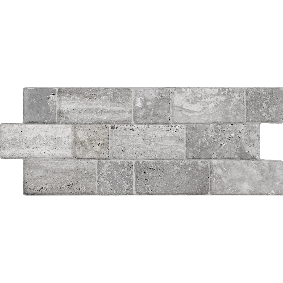 Travertine Modular Grey Textured Tile