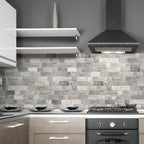 Travertine Modular Grey Textured Tile - lifestyle view