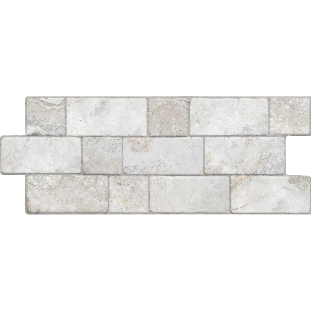 Travertine Modular White Textured Tile