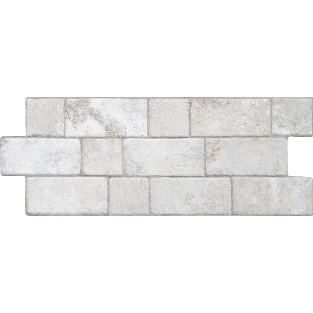 Travertine Modular White Textured Tile
