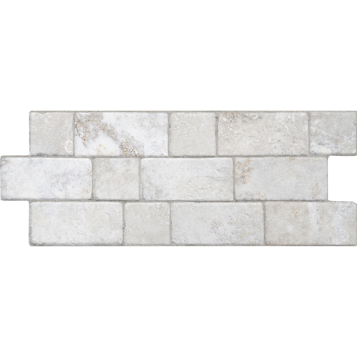 Travertine Modular White Textured Tile