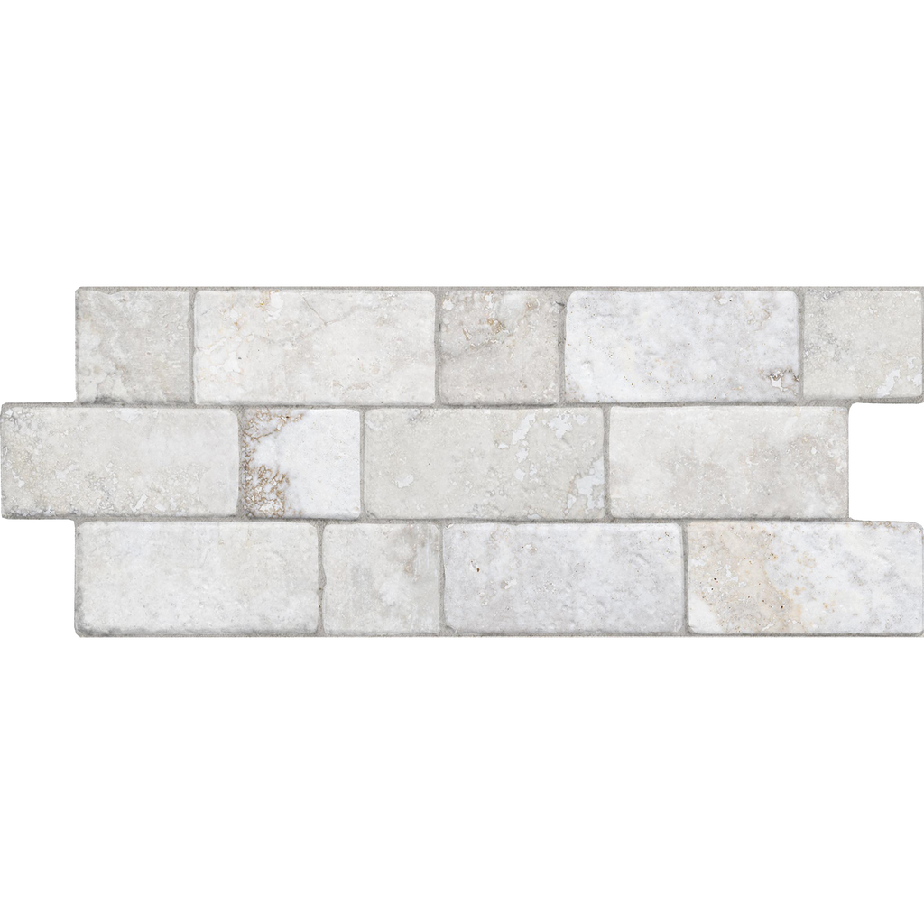 Travertine Modular White Textured Tile