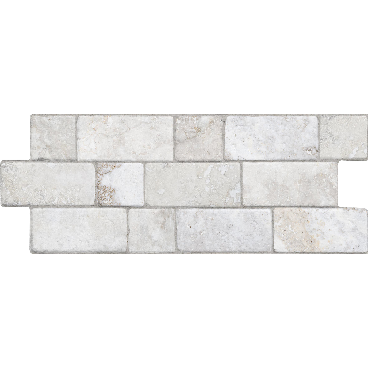 Travertine Modular White Textured Tile