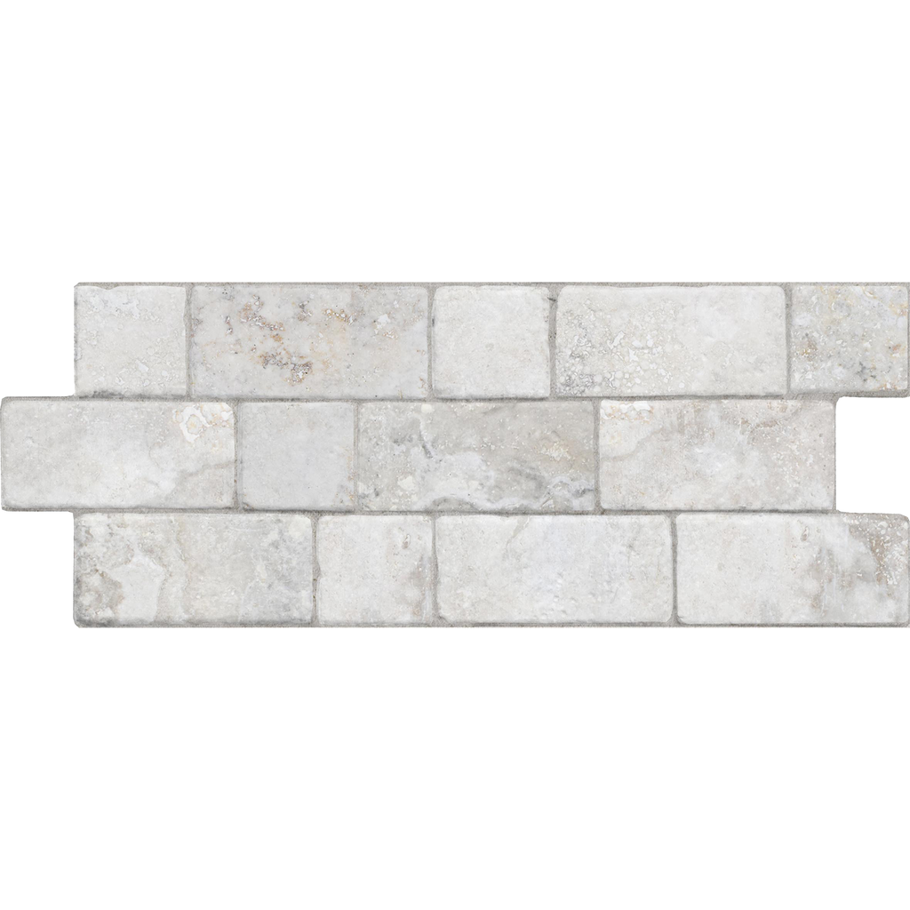 Travertine Modular White Textured Tile