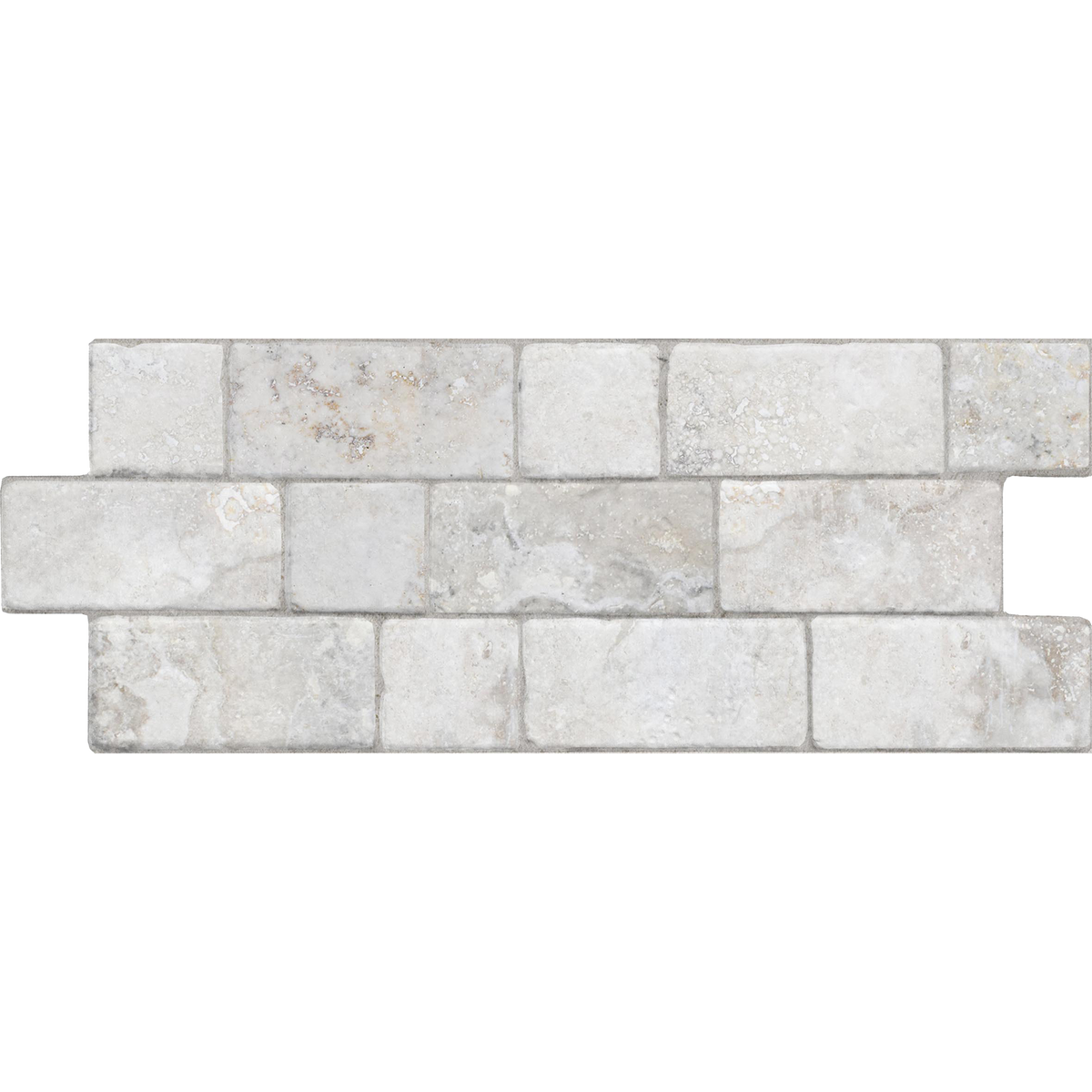 Travertine Modular White Textured Tile