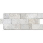 Travertine Modular White Textured Tile