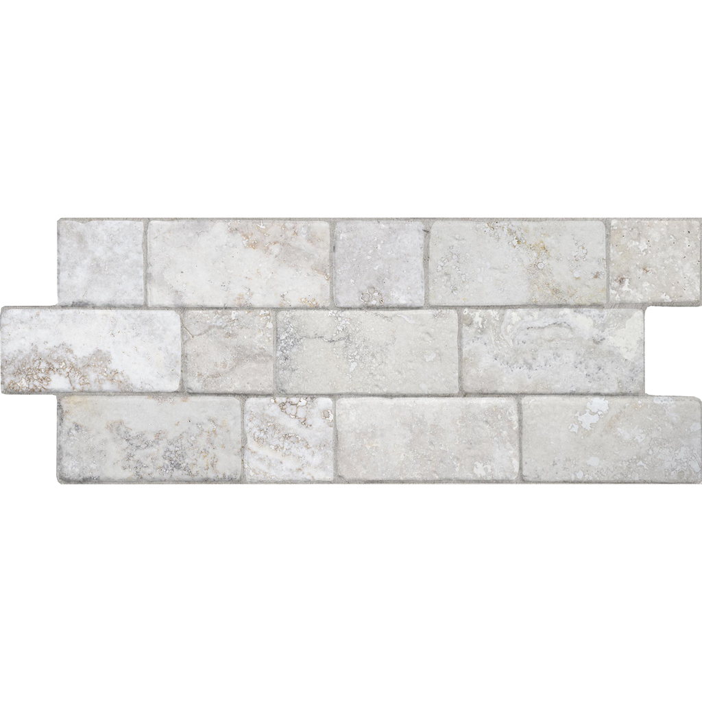 Travertine Modular White Textured Tile