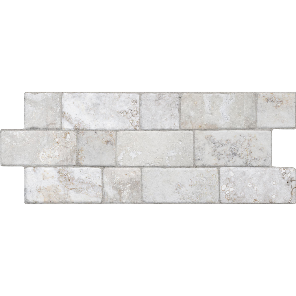 Travertine Modular White Textured Tile