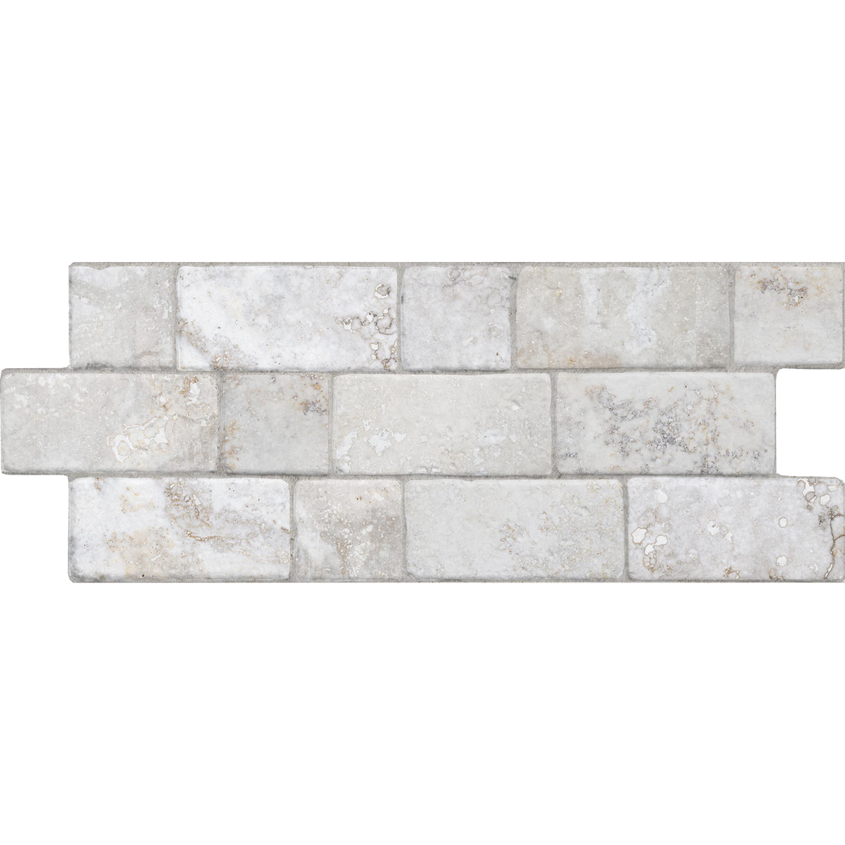 Travertine Modular White Textured Tile