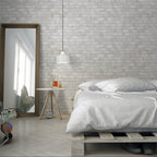 Travertine Modular White Textured Tile - lifestyle view