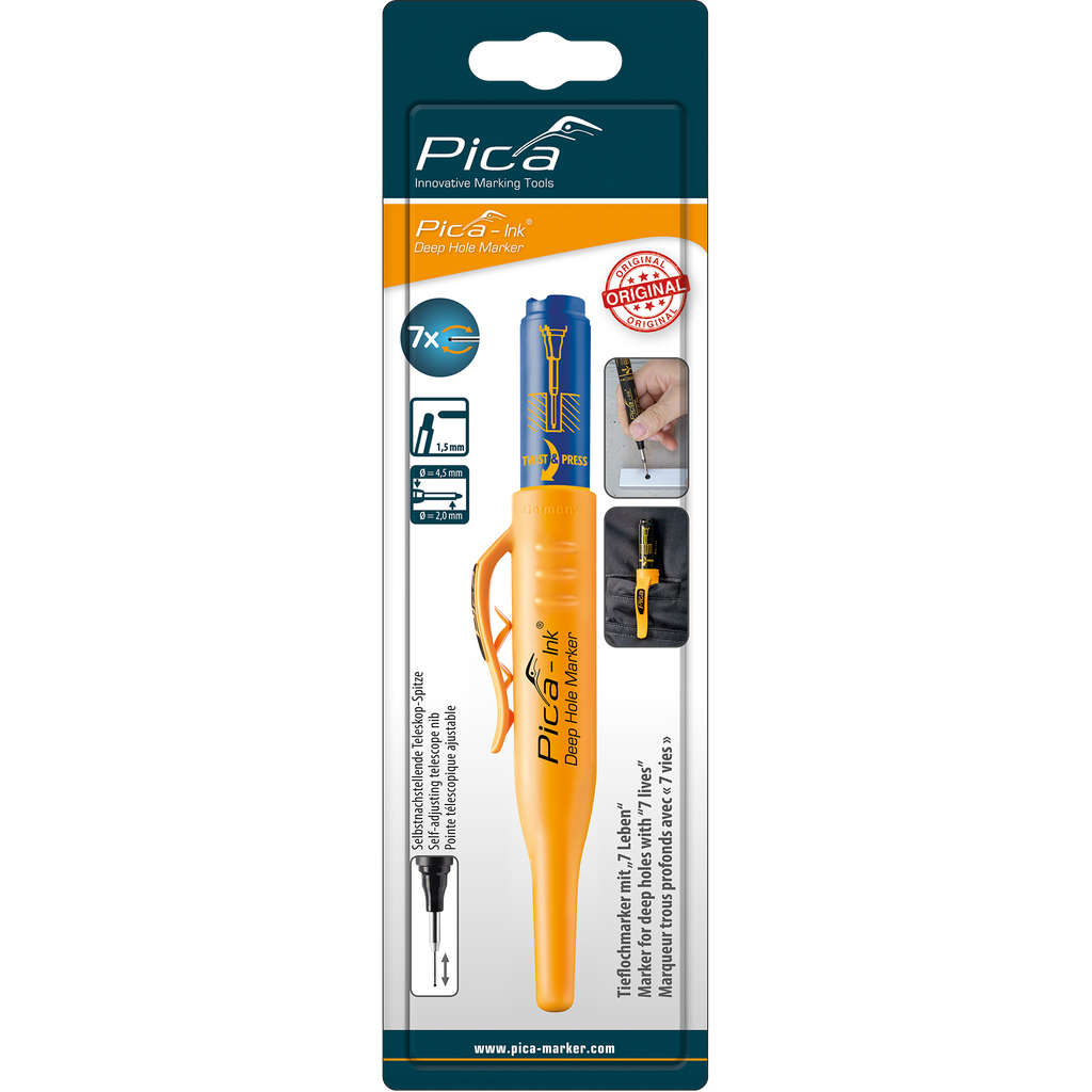 Ink Deep Hole Marker Blue