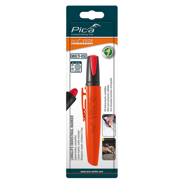 Visor Permanent Marker Red