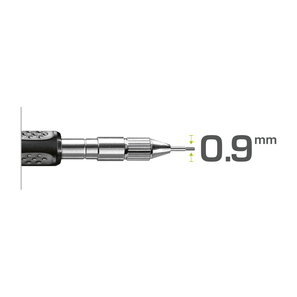 Fine Dry Auto Pencil With 5 Graphite 0.9mm Leads