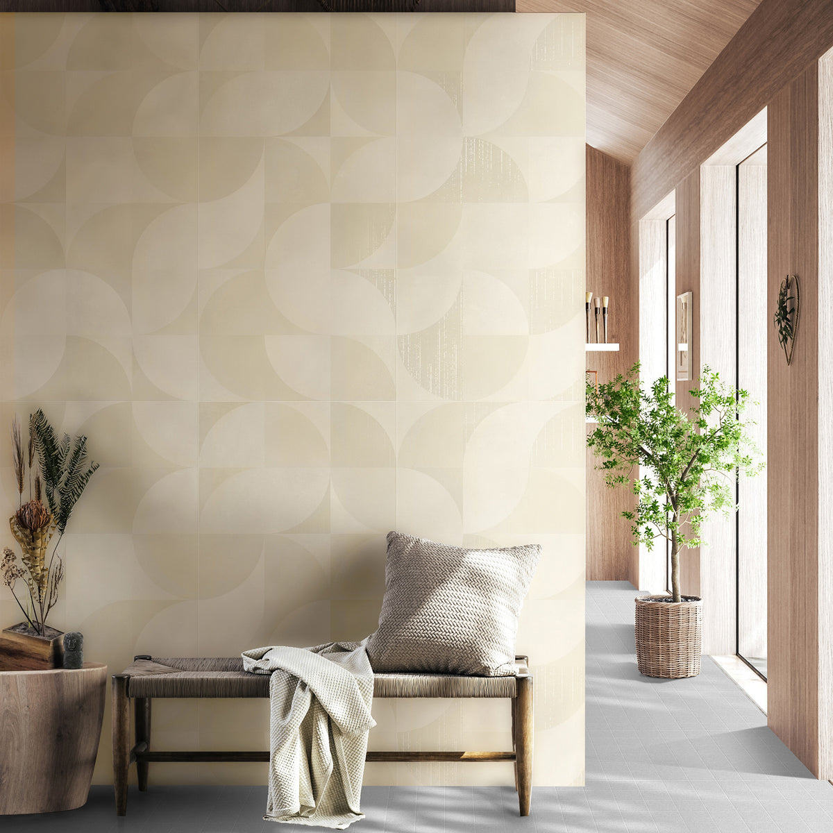 Geohaus Sand HiLite Matt Tile - lifestyle view