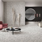 Terrazzo Bianco Textured Tile - lifestyle view