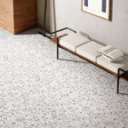 Terrazzo Bianco Textured Tile - lifestyle view