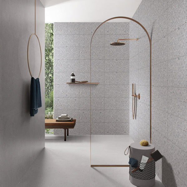 Terrazzo Grigio Textured Tile - lifestyle view