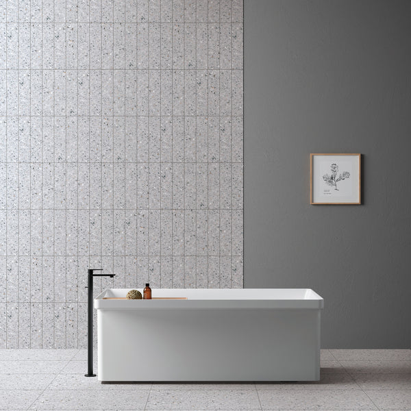 Terrazzo Grigio Textured Tile - lifestyle view