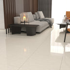 Aston Ivory Polished Tile - lifestyle view