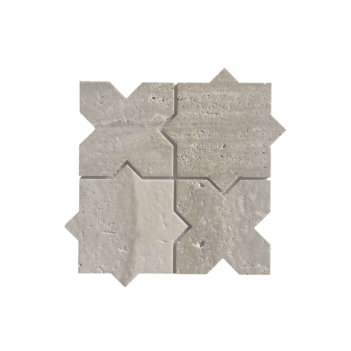 Natural Travertine Starcross Beige Honed Unfilled Mosaic