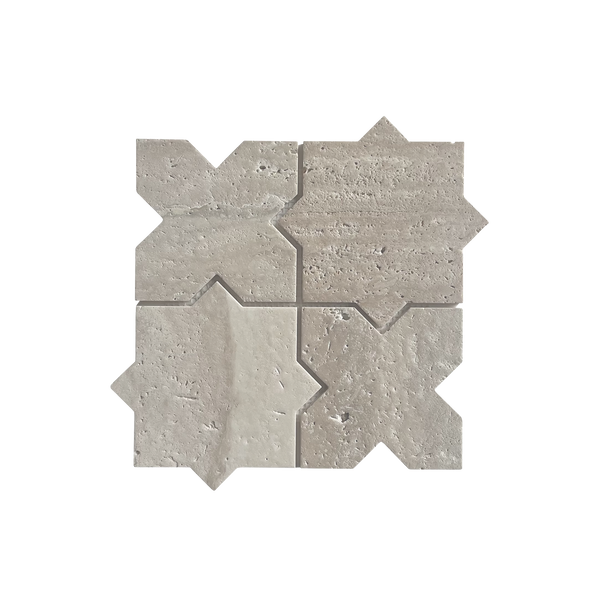 Natural Travertine Starcross Beige Honed Unfilled Mosaic