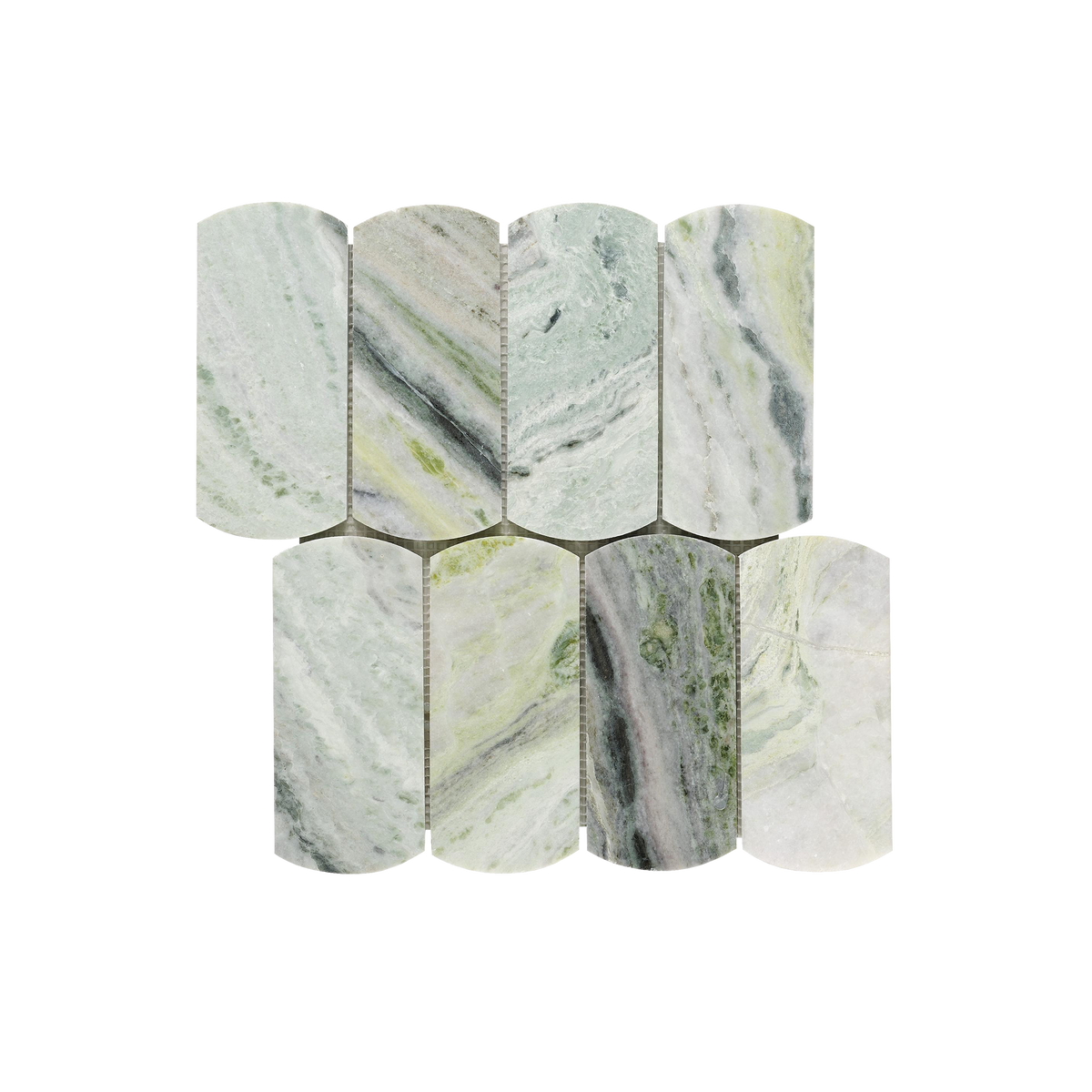 Natural Marble Olive Armour Honed Mosaic