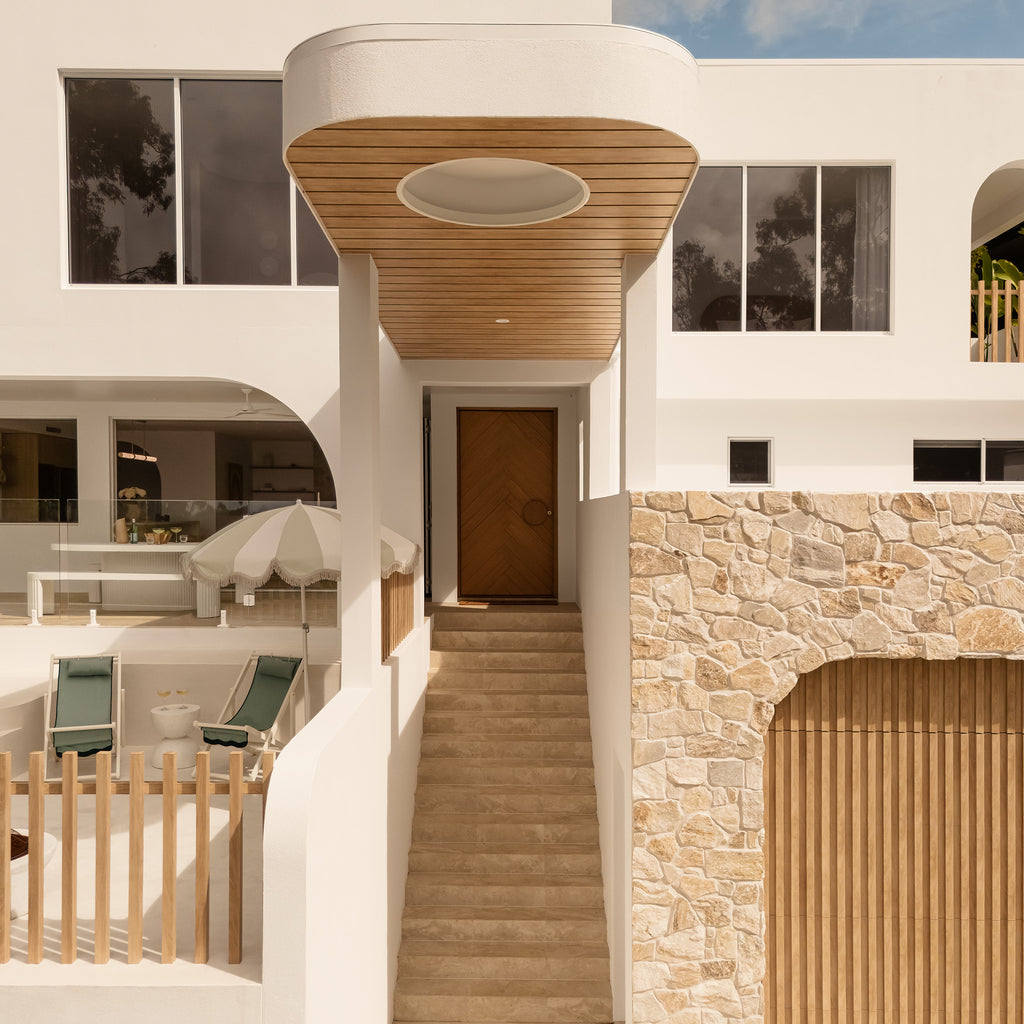 Travertine Crema Microtec Textured Tile - lifestyle view