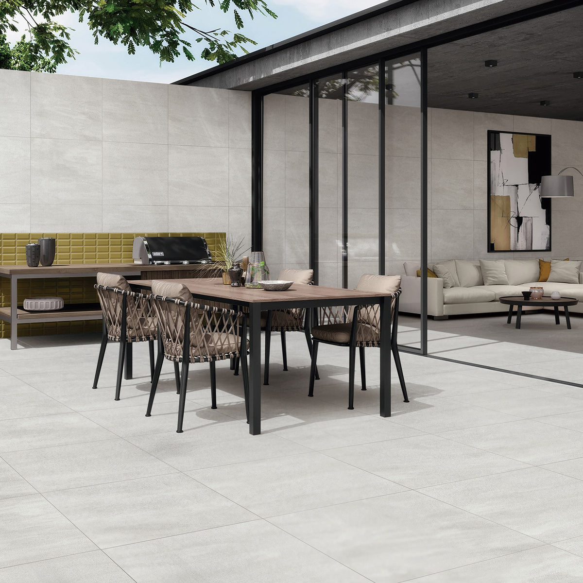 Grey Textured Paver - lifestyle view