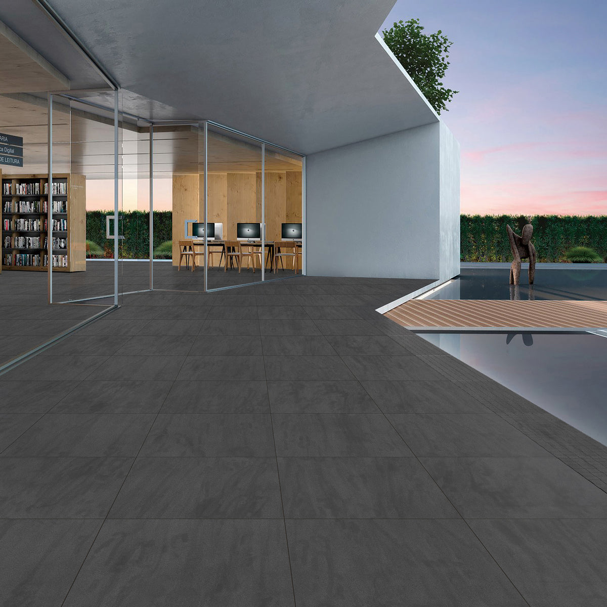 Coal Textured Paver - lifestyle view