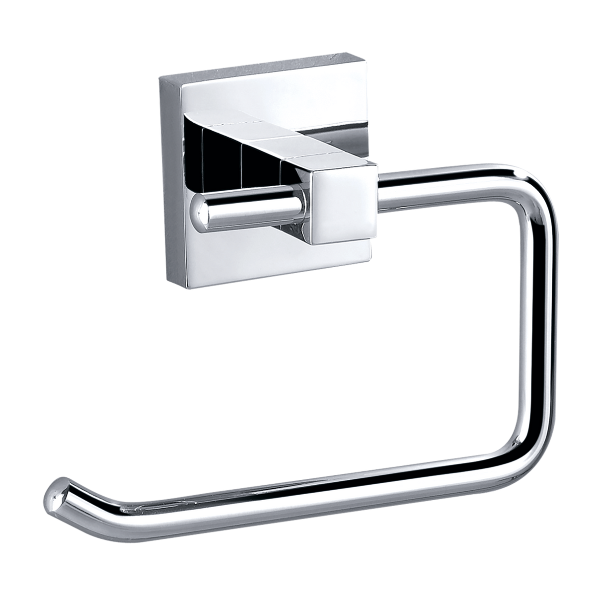 Sqaure Toilet Roll Holder Drop Down Chrome