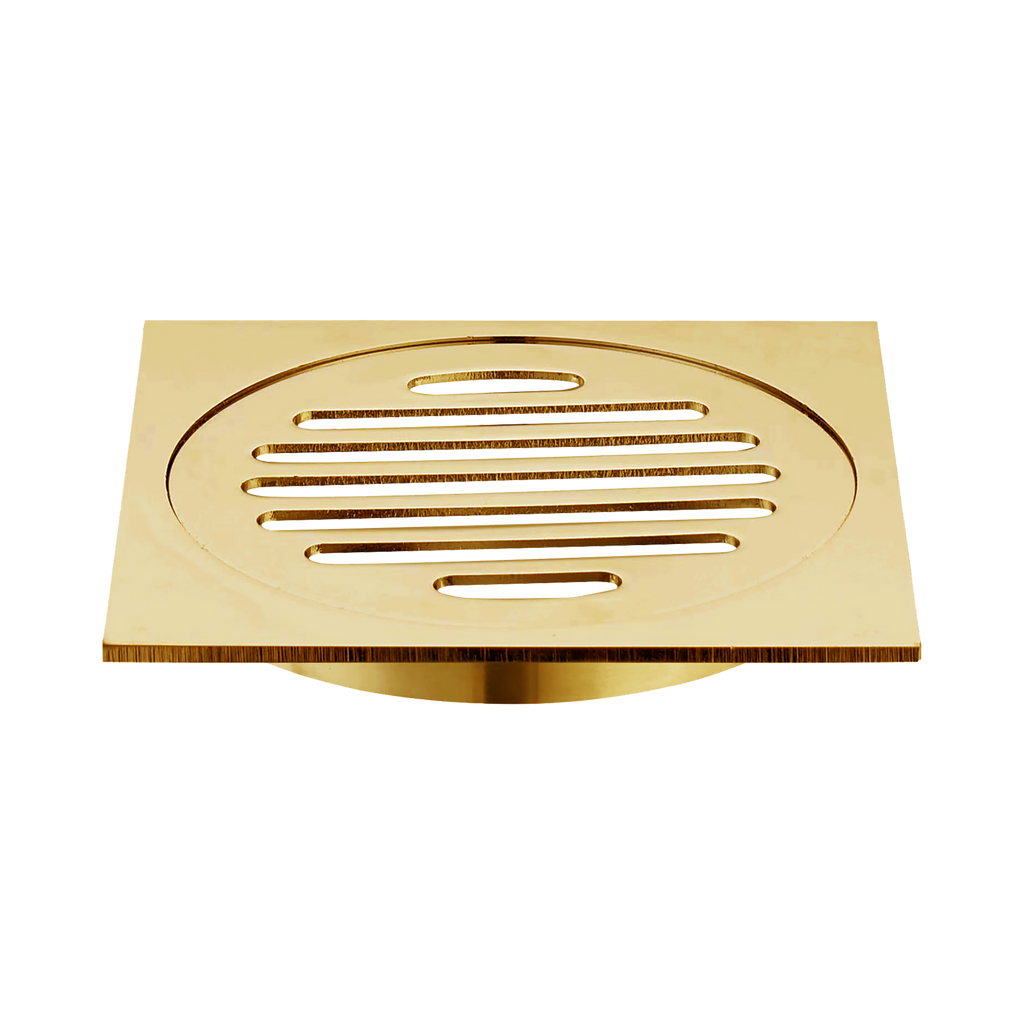 Grate Square 110 x 110 x 100mm Brushed Gold