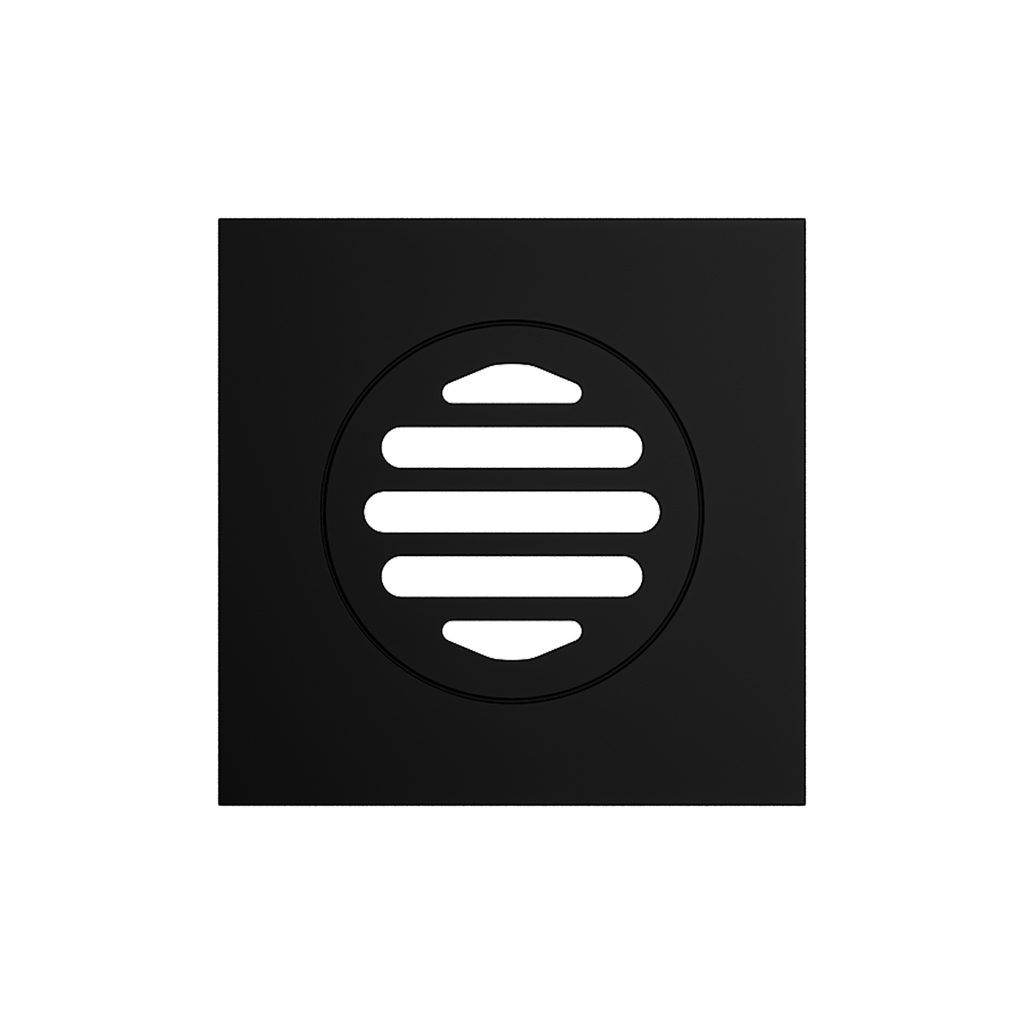 Grate Square 110 x 110 x 80mm Matt Black