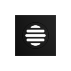 Grate Square 110 x 110 x 80mm Matt Black