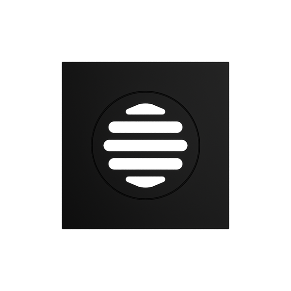 Grate Square 110 x 110 x 80mm Matt Black