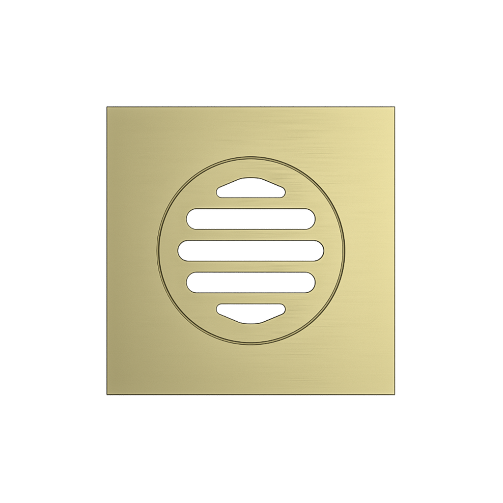 Grate Square 110 x 110 x 80mm Brushed Gold