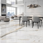 Atlantis Marble Gold Silk Tile - lifestyle view