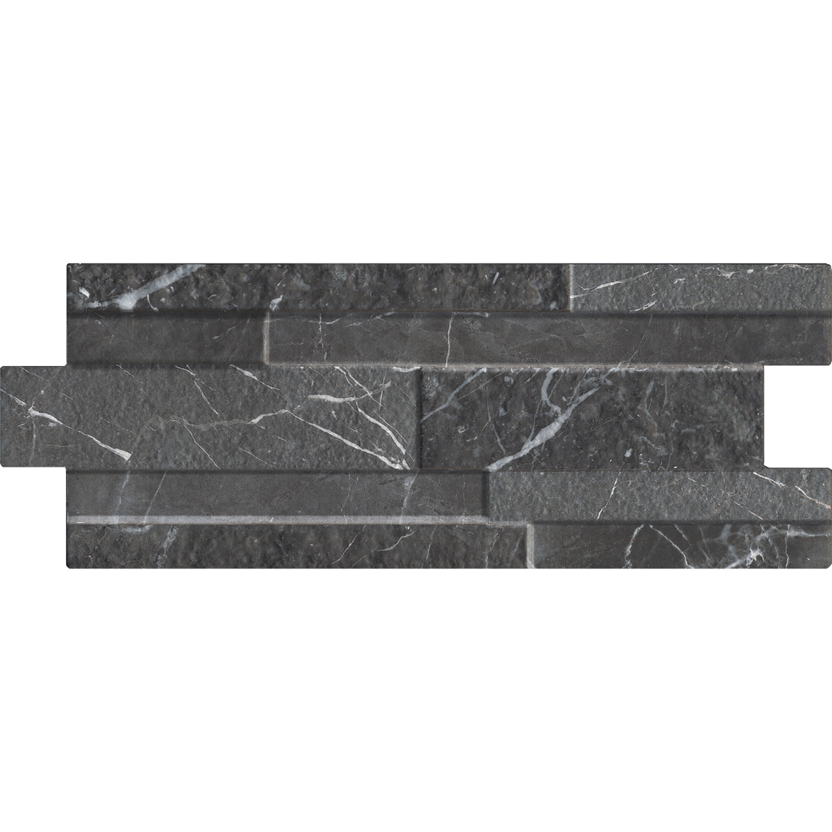 Marmi Marble Black Textured Tile