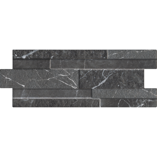 Marmi Marble Black Textured Tile